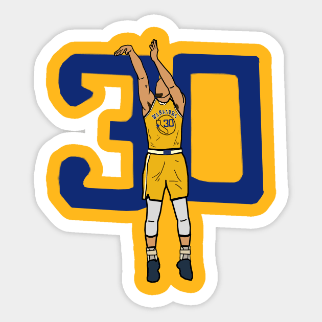 Steph Curry 30 - NBA Golden State Warriors Sticker by xavierjfong